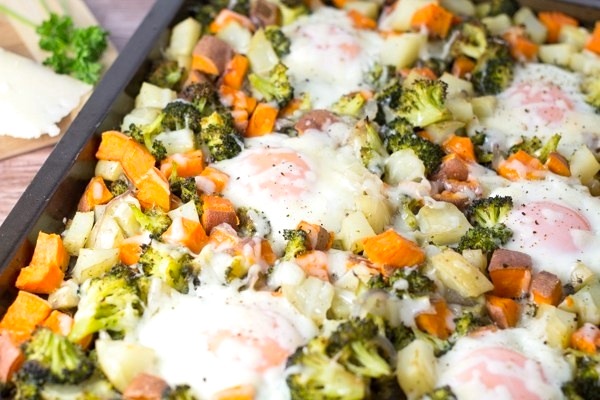 lutong bahay recipe-Baked Eggs with Roasted Vegetables