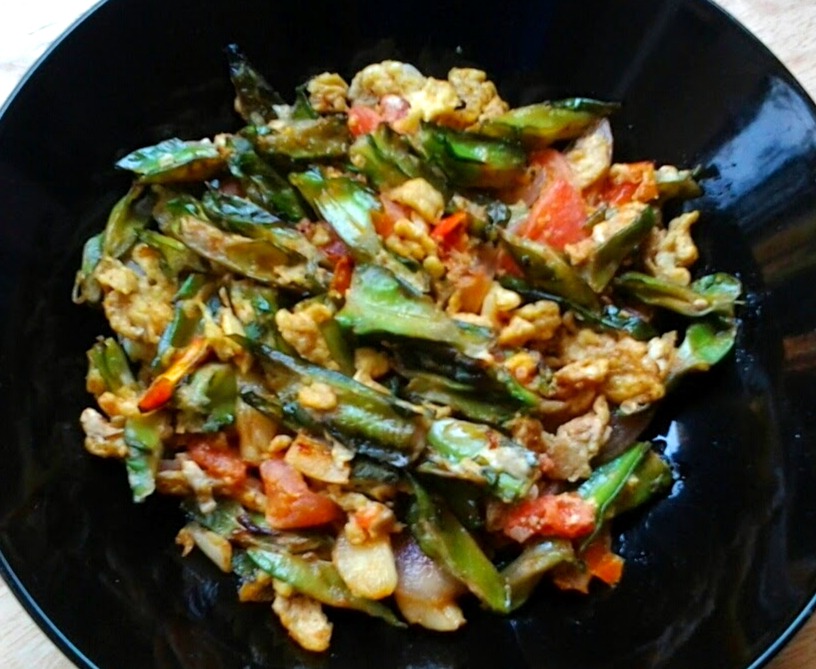 lutong bahay recipe-Sauteed Winged Beans with Eggs