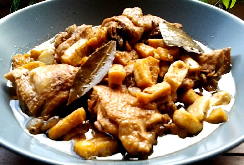 lutong bahay recipe-chicken adobo with fried tofu