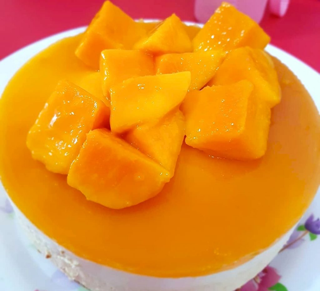 lutong bahay recipe-mango cheesecake no bake