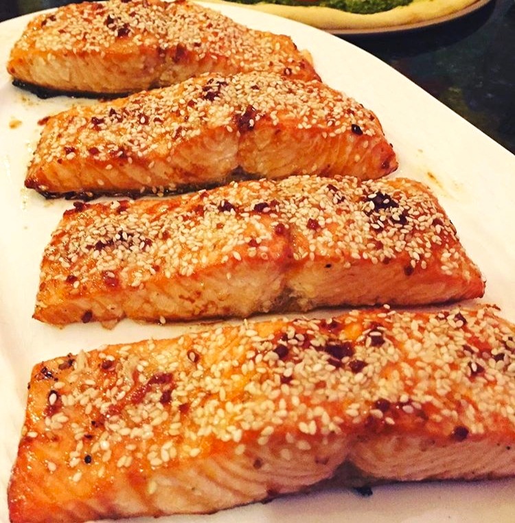 lutong bahay recipe-sesame salmon