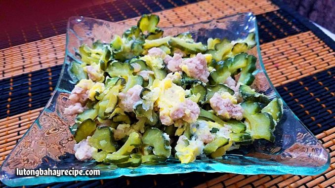 lutong bahay recipe-ginisang ampalaya with egg